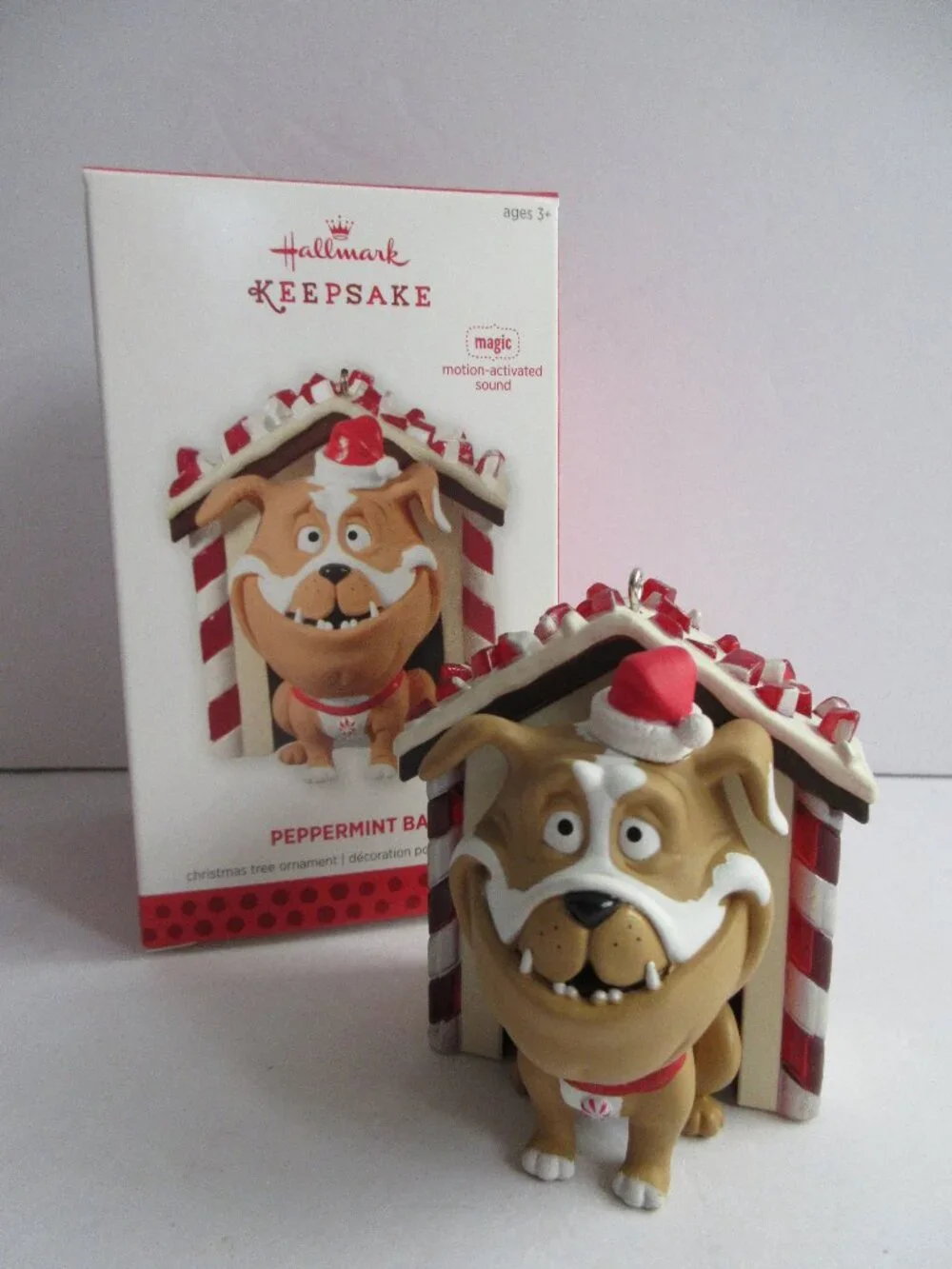 Hallmark Peppermint Bark MAGIC Ornament Motion Activated Sound 2013 NEW in Box